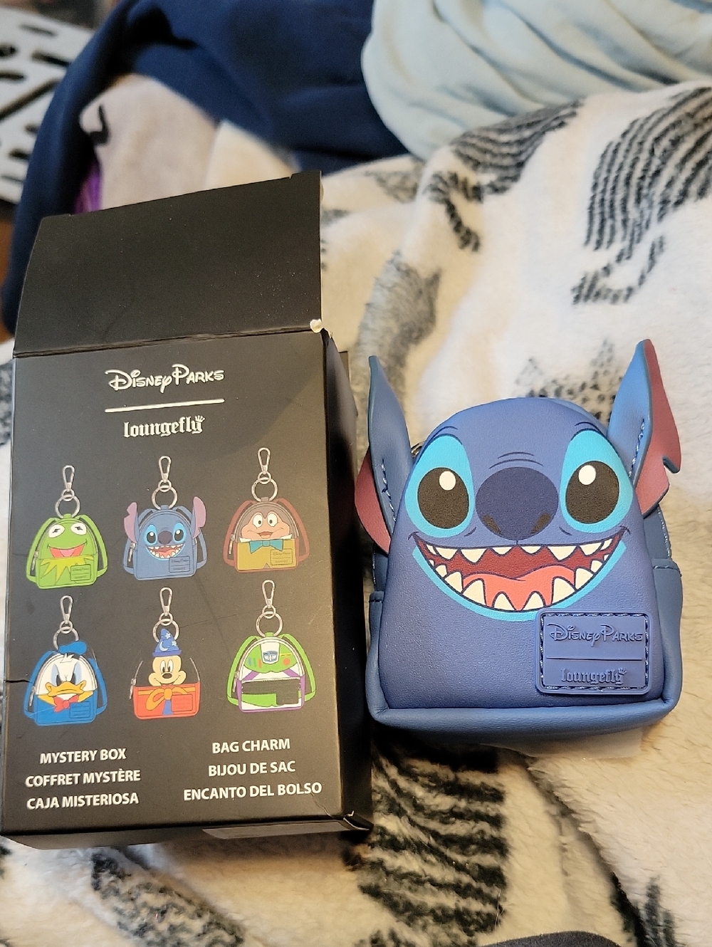 Disney Blue Stitch Mini Backpack Bag Charm